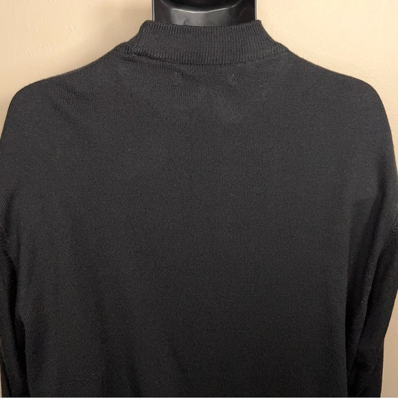 XL VINTAGE TSR MENS BLACK SWEATER LONG SLEEVE HIGH NECK KNIT ACADEMIA STRETCH - Picture 11 of 13